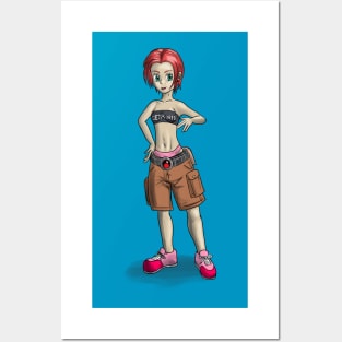 Cargo shorts girl Posters and Art